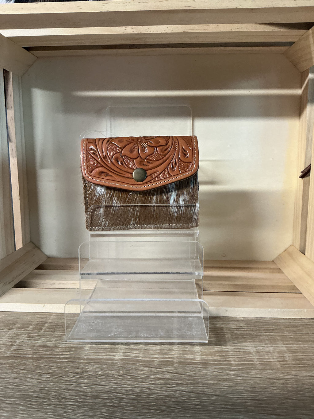 Cowhide coin purse
