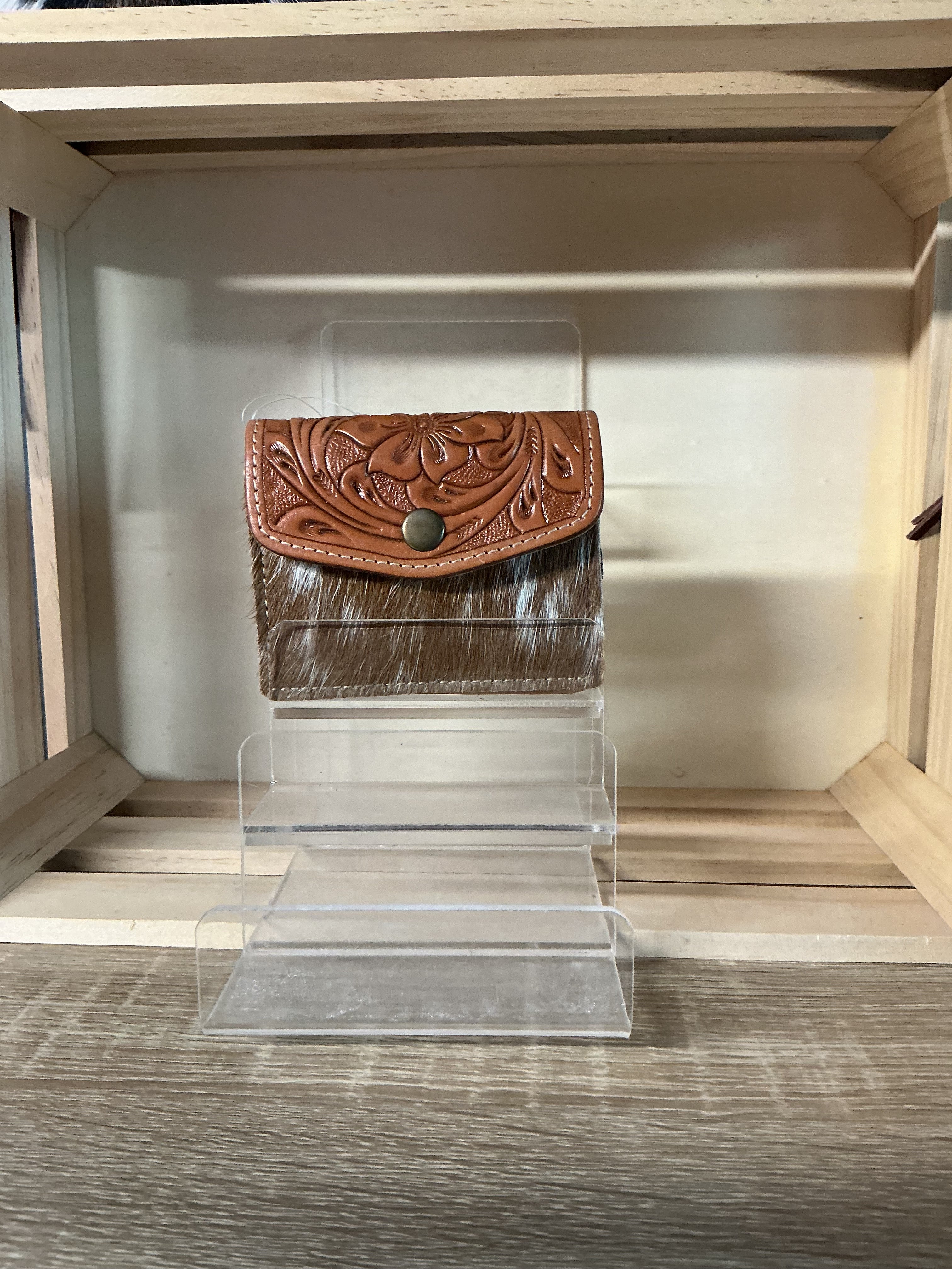 Cowhide coin purse