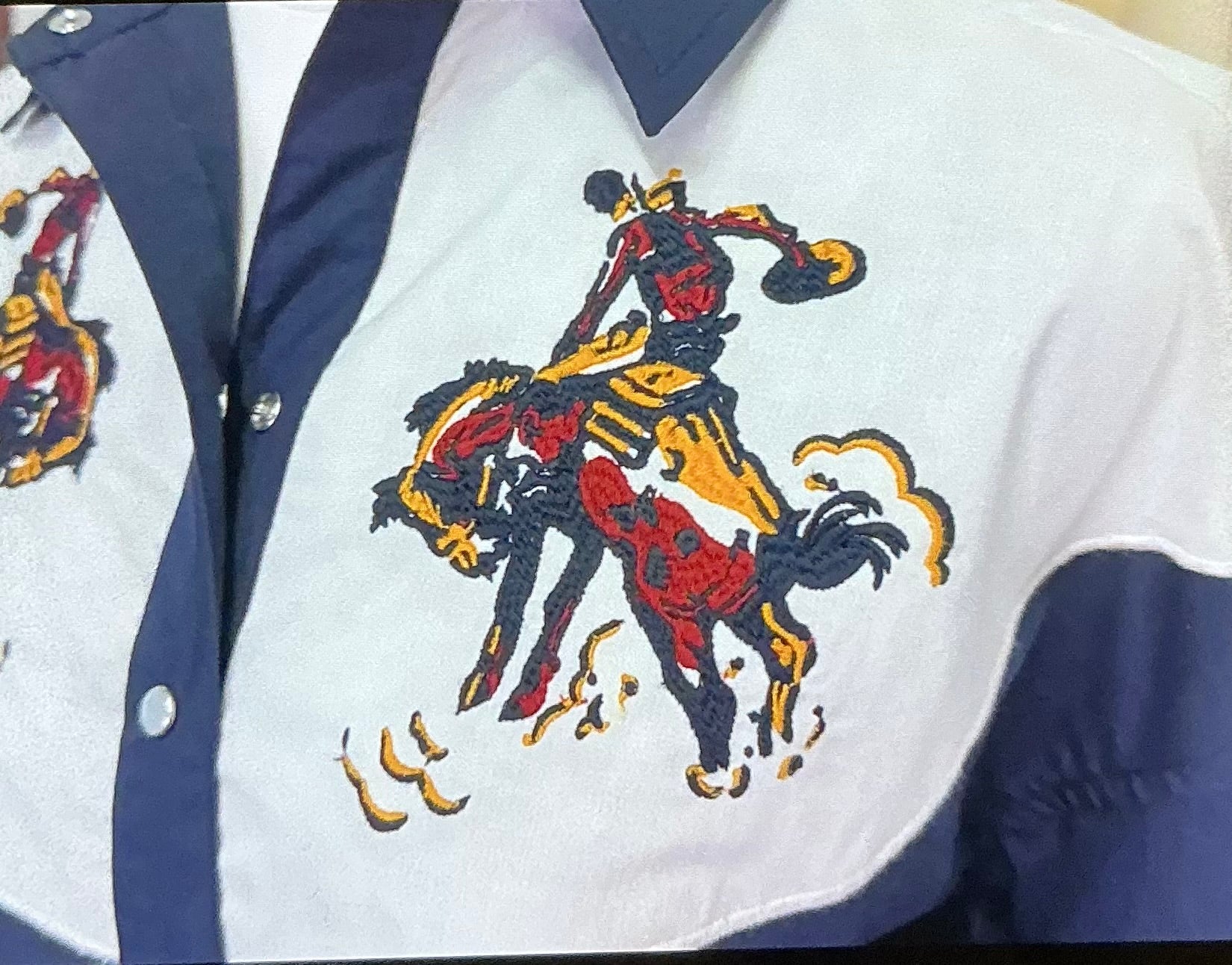 Bucking bronc button up