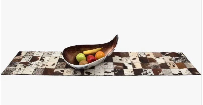 Cowhide table runner