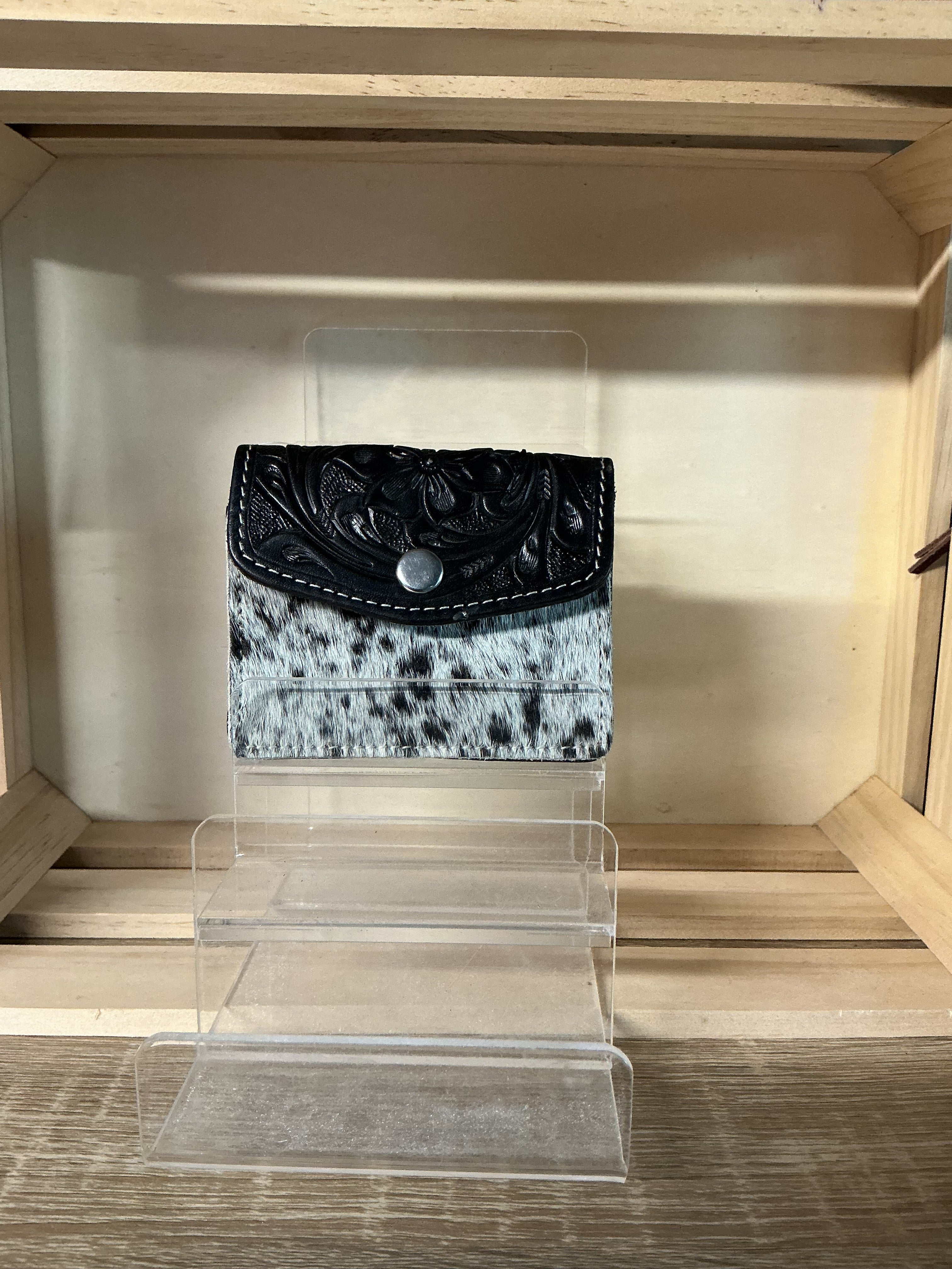 Cowhide coin purse