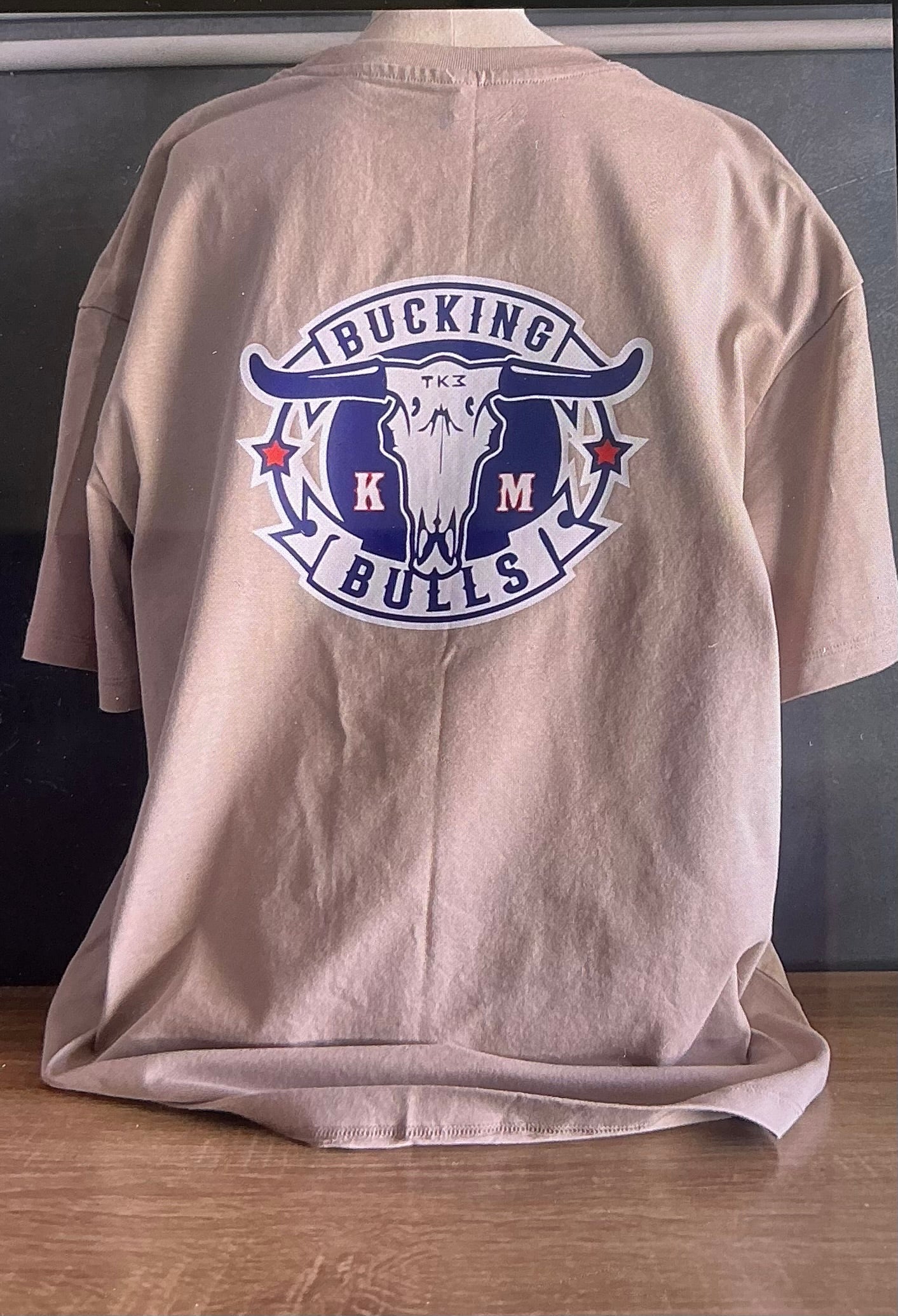 Ladies oversized KM Bucking Bulls Tee