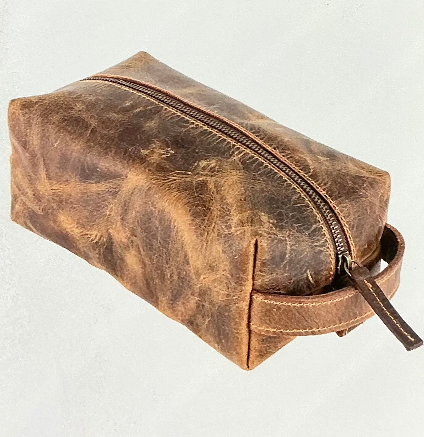 Leather toiletry bag