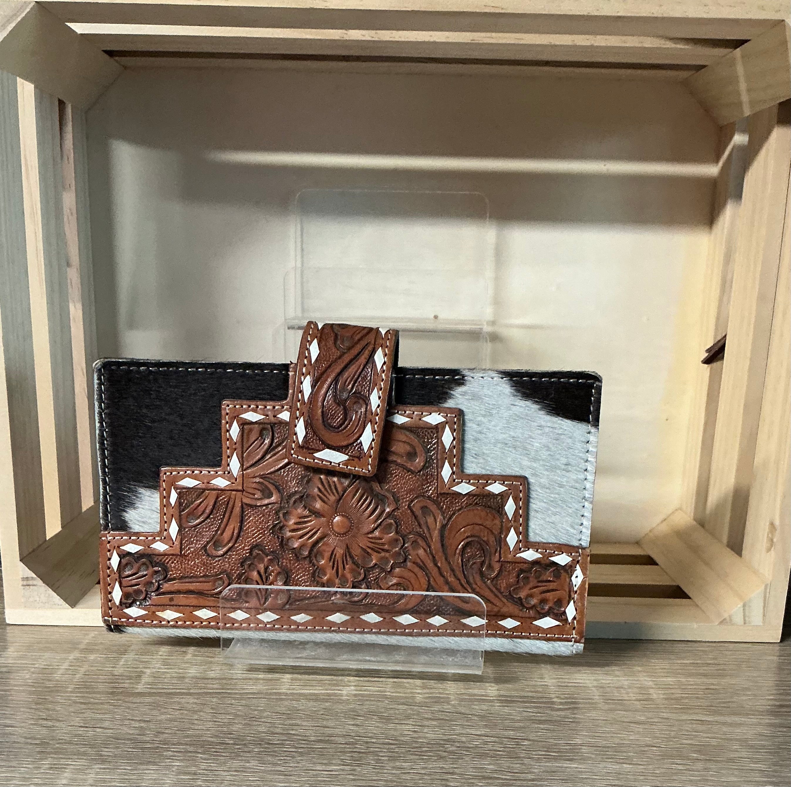 Tan tooled wallet