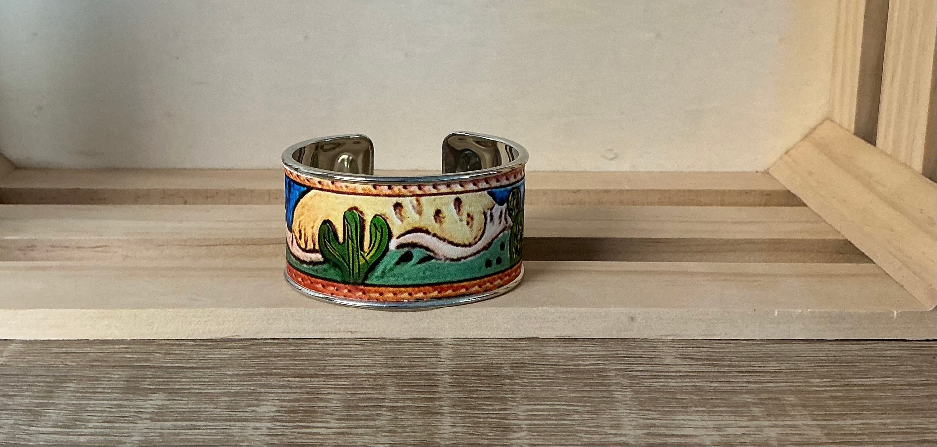 Painted bracelet cuff