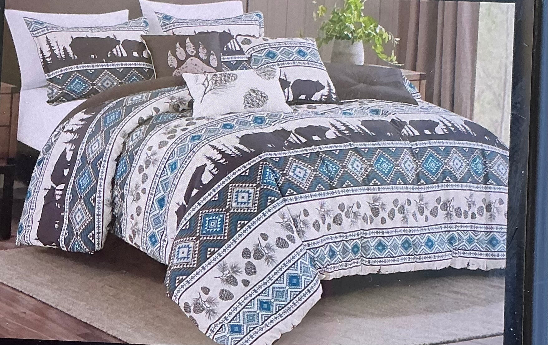 Luxury 6p comforter Queen big bear