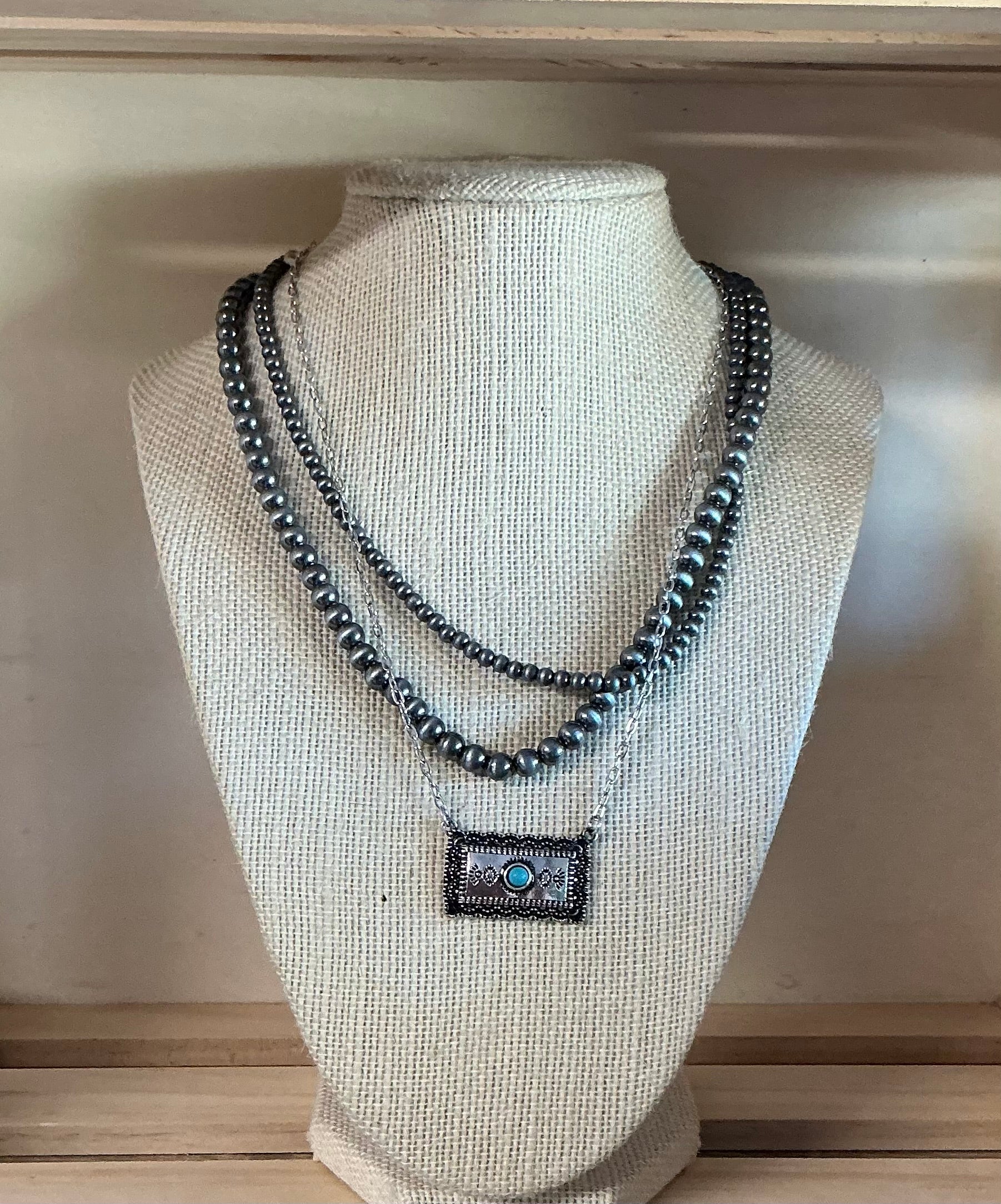 3 strand bar necklace