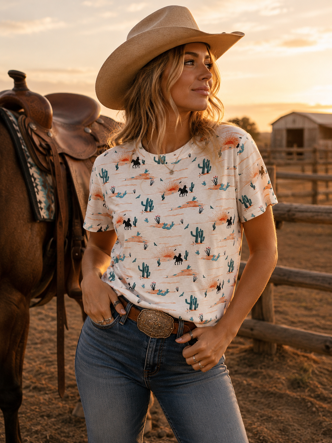 Cactus sunset Tee