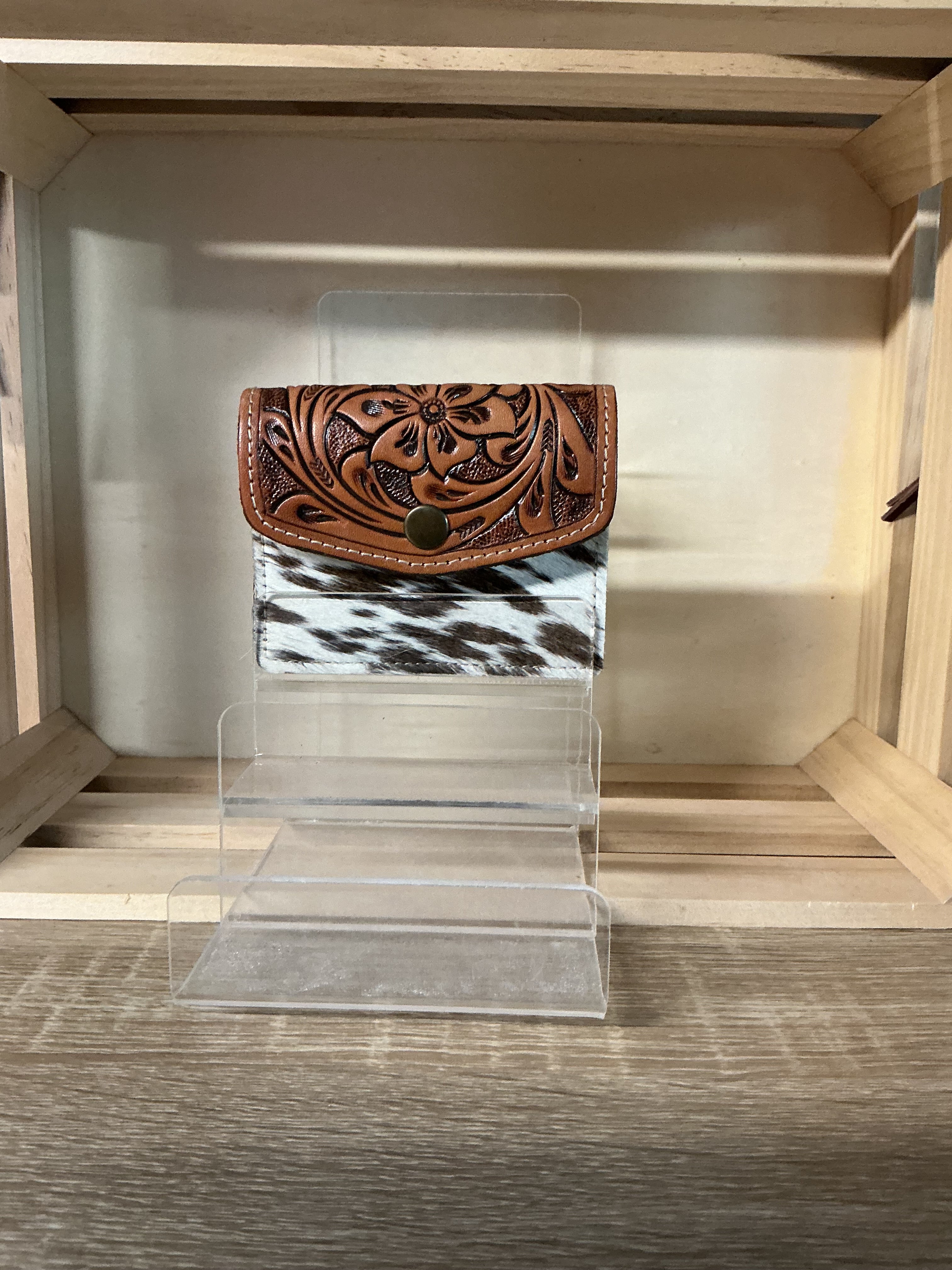 Cowhide coin purse