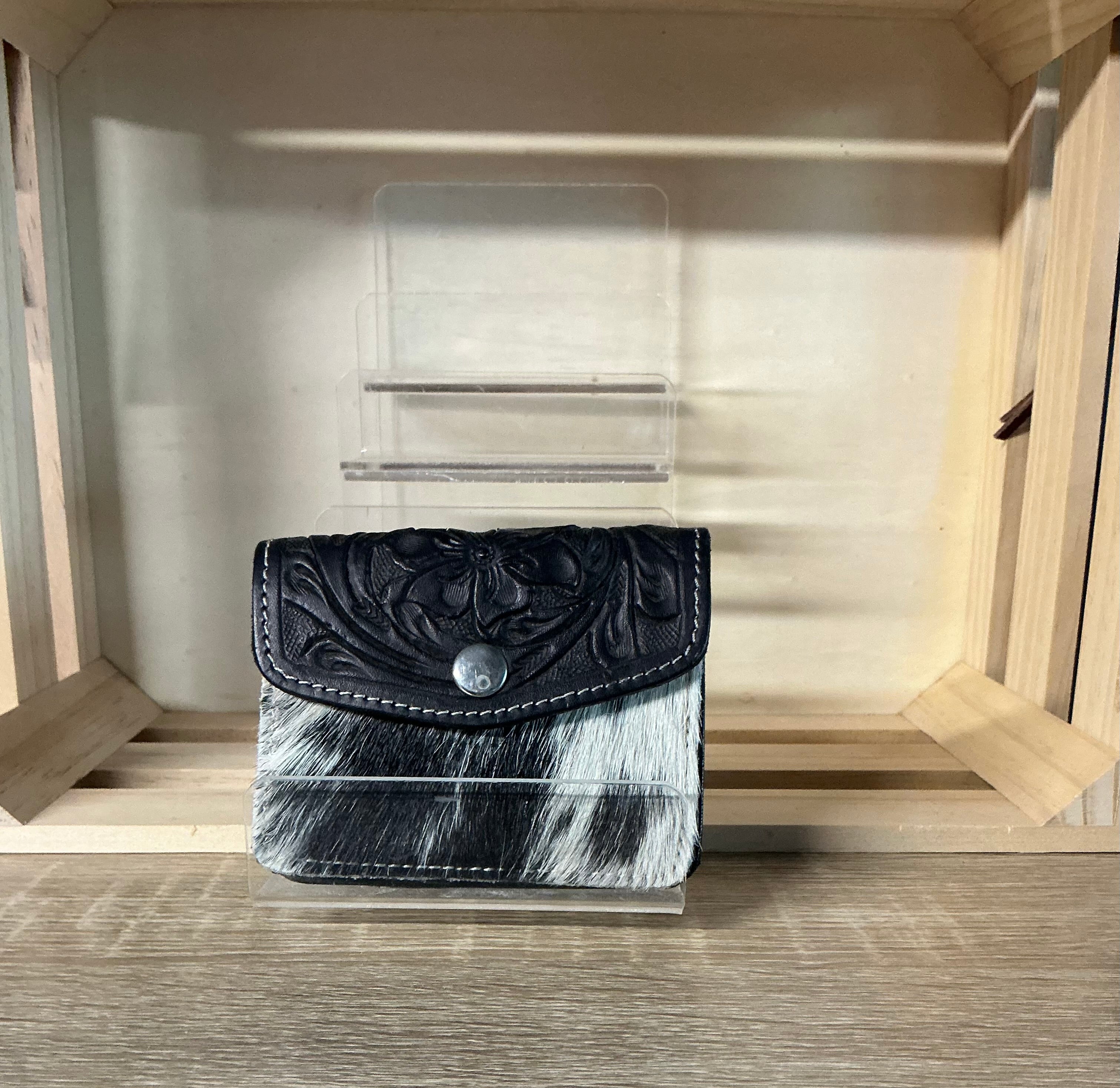 Cowhide coin purse