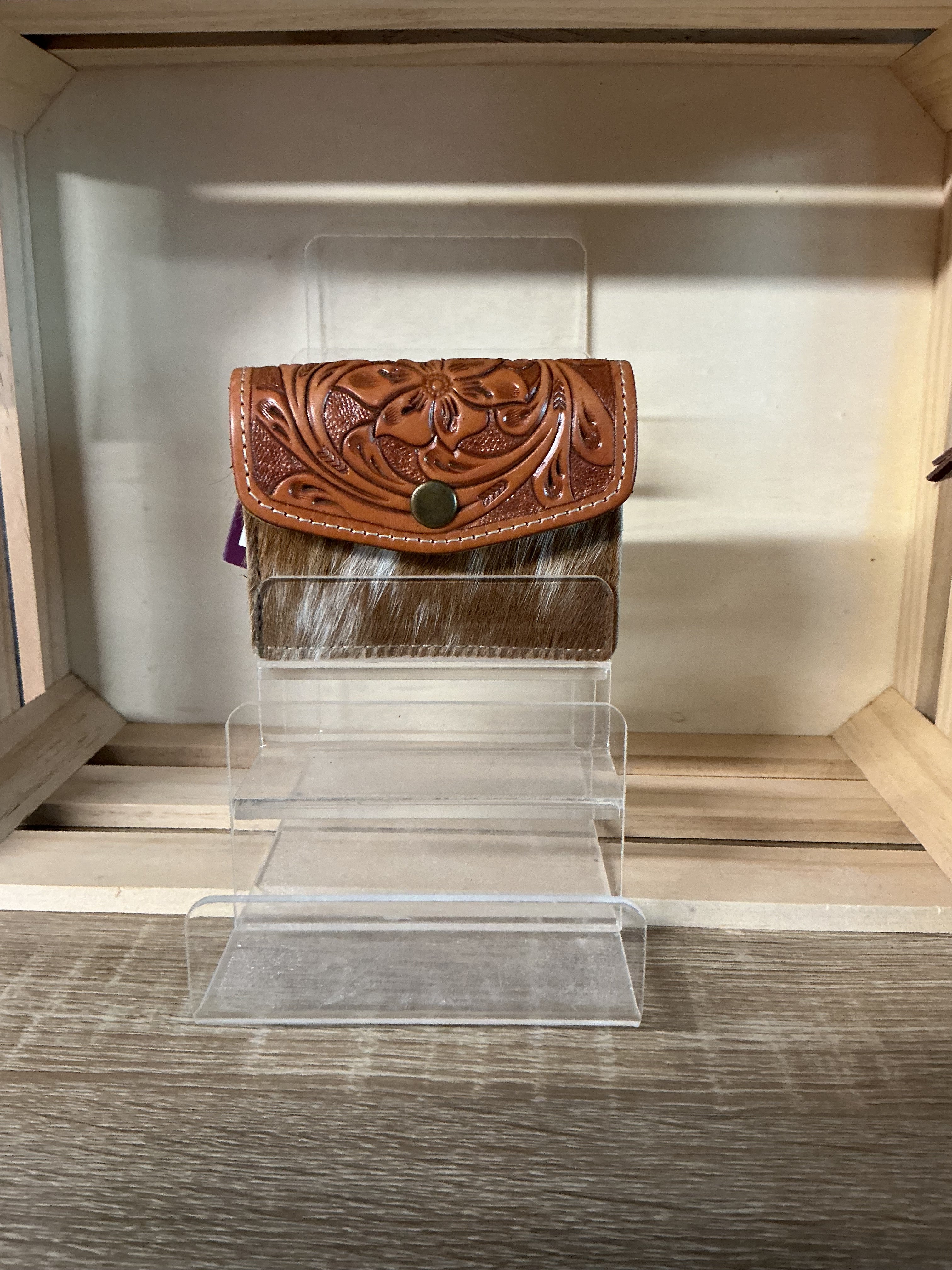Cowhide coin purse