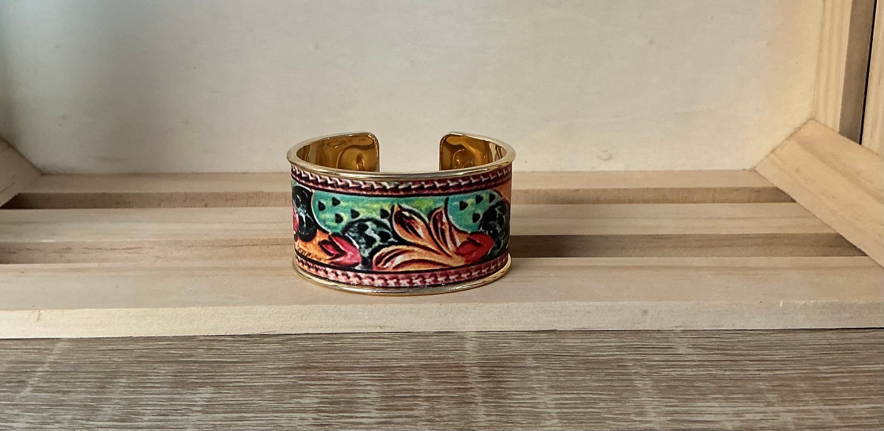 Painted bracelet cuff