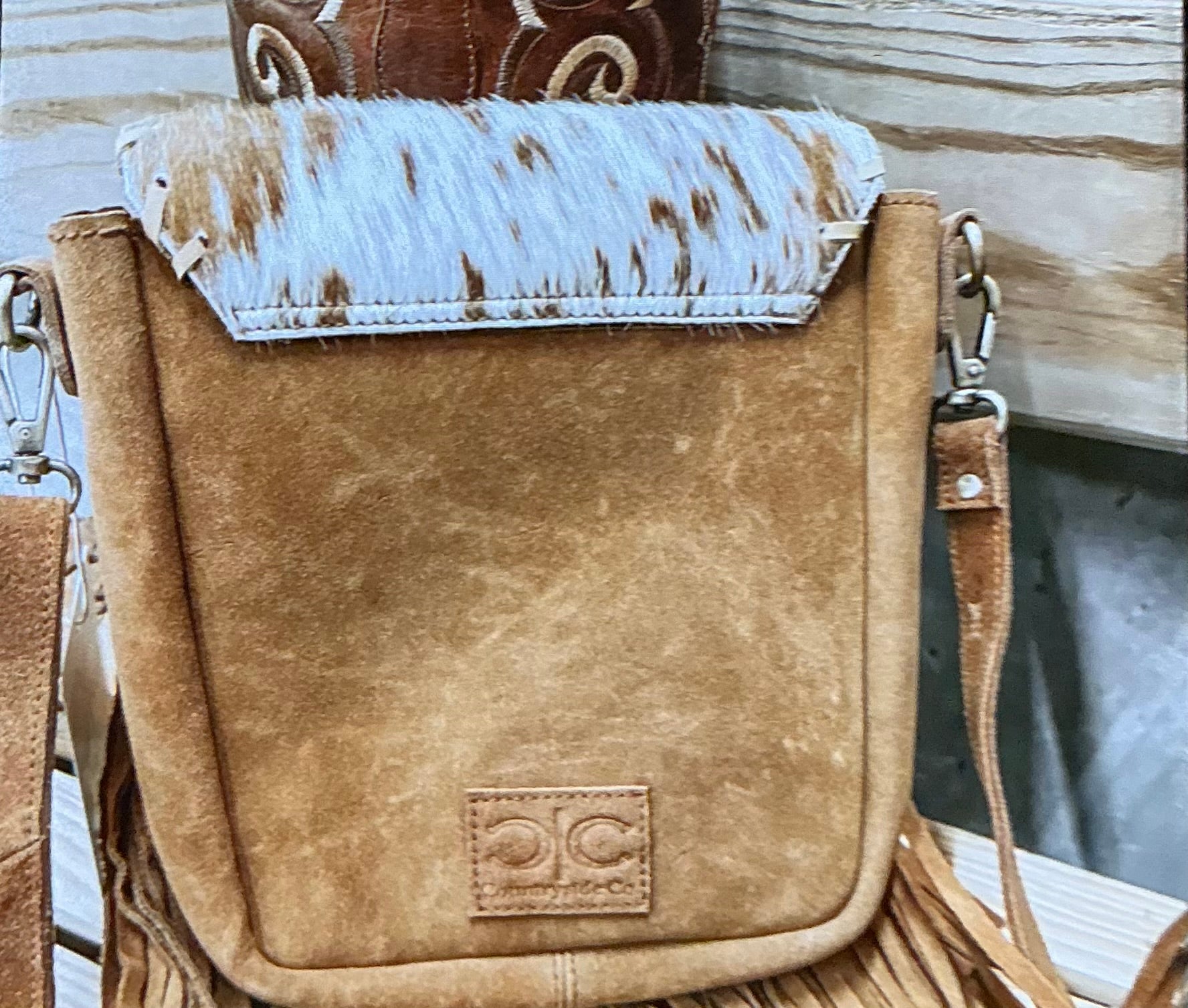 Cowhide tassel over the shoulder