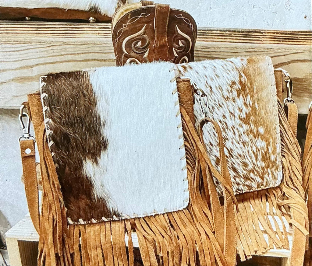 Cowhide tassel over the shoulder