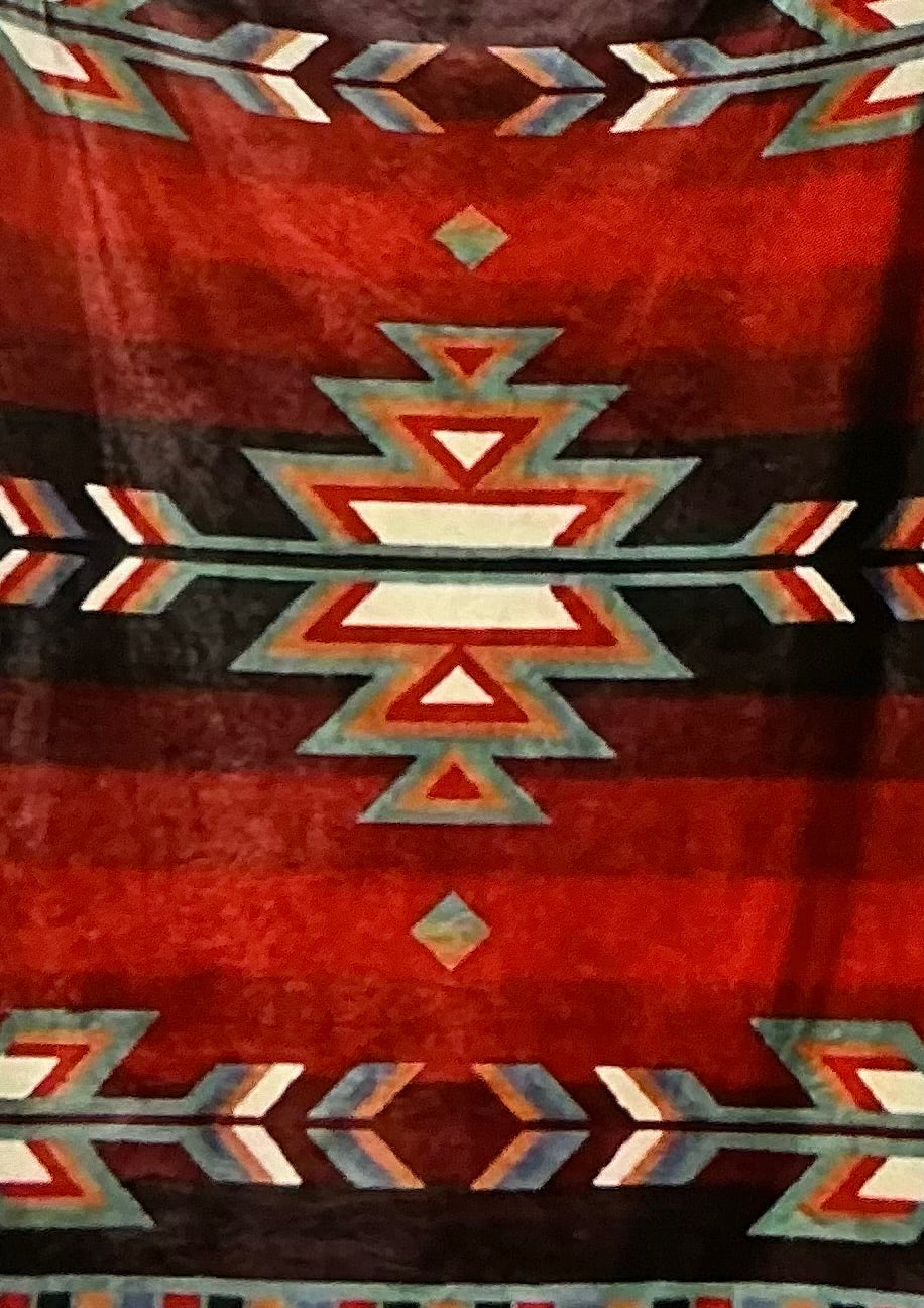 Red Aztec throw