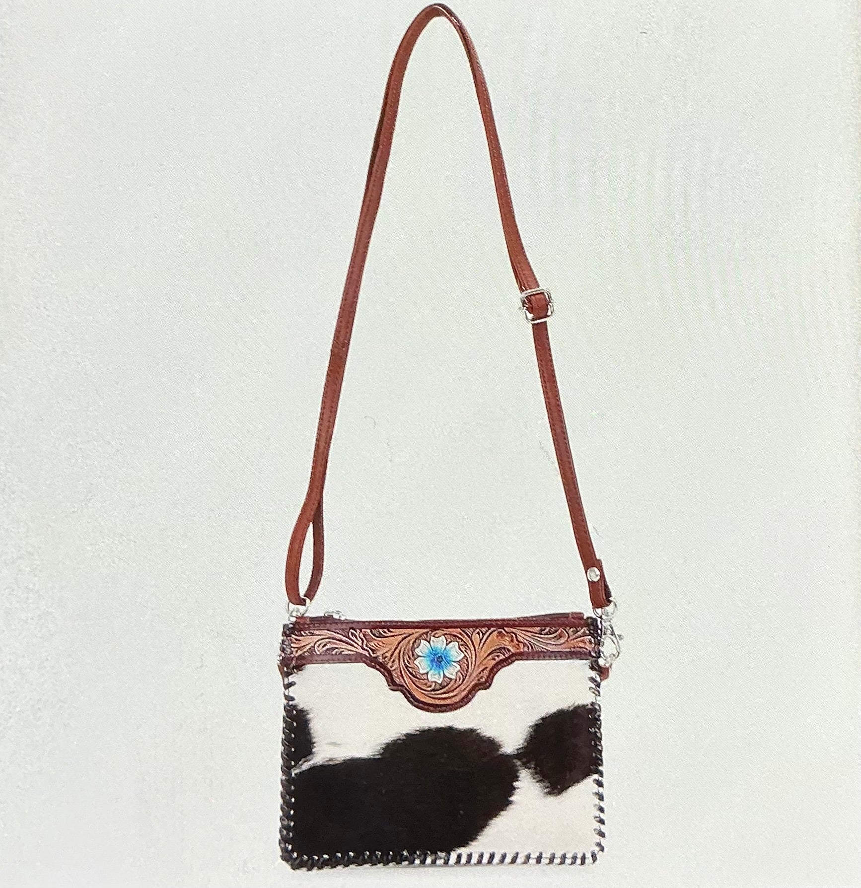 Tooled clutch/ over the shoulder