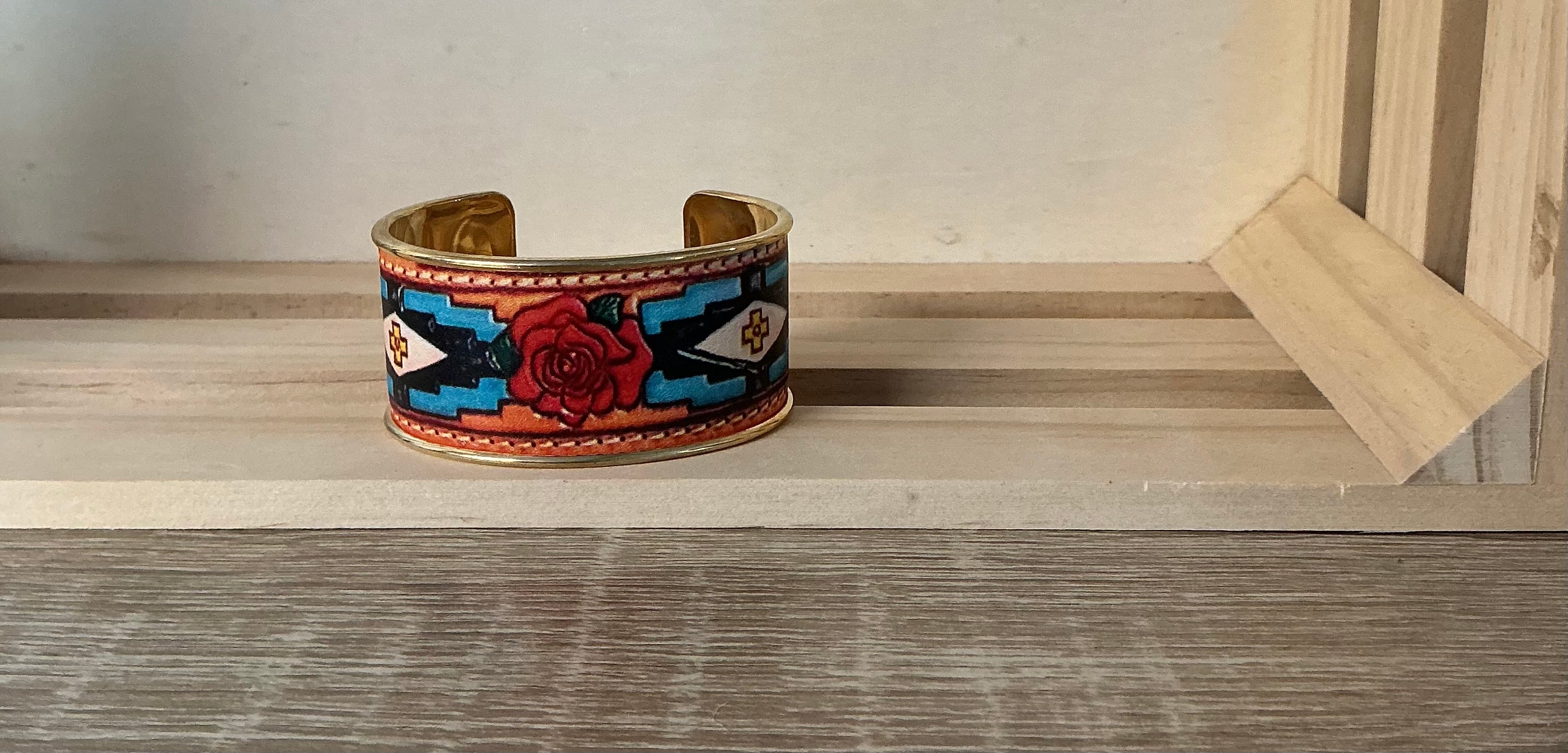 Painted bracelet cuff