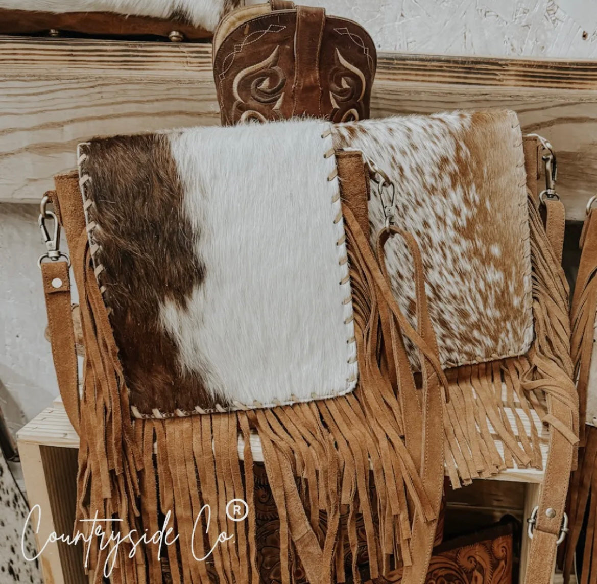 Bessie cowhide tassel