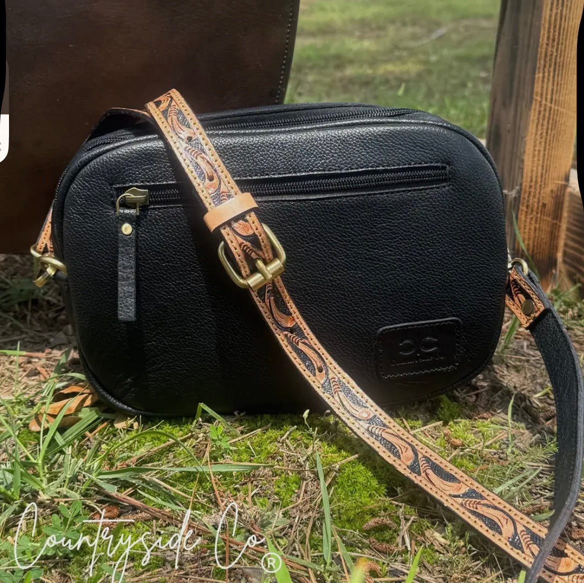 Tooled Bit leather bag