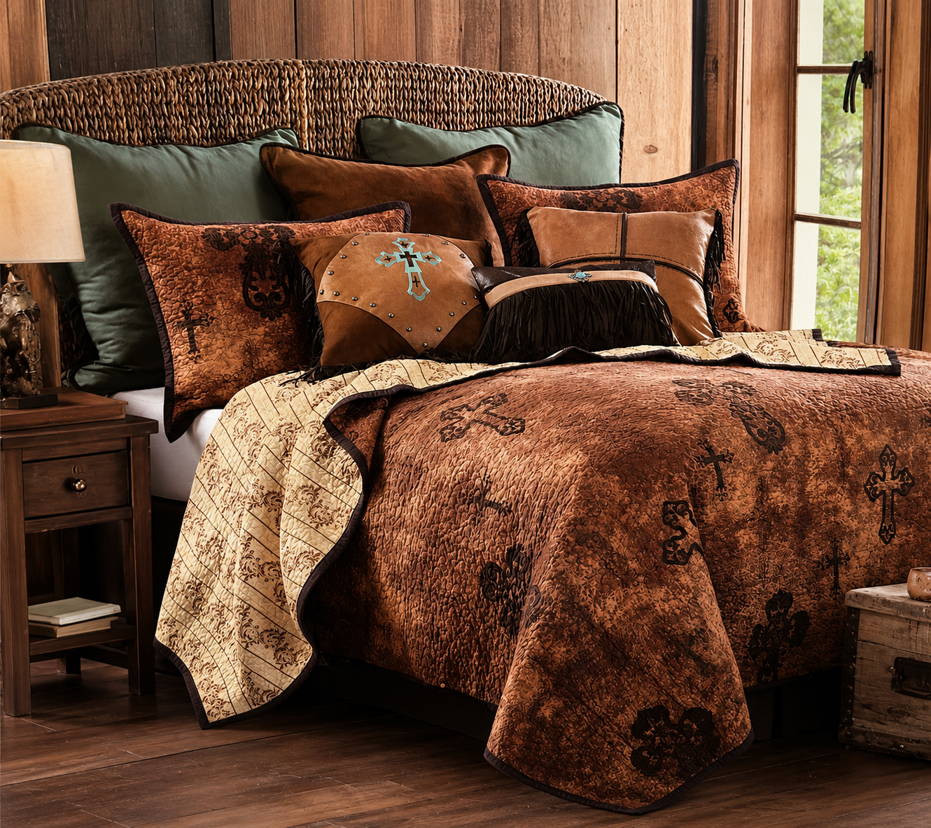Single bed , cross 3pc  set